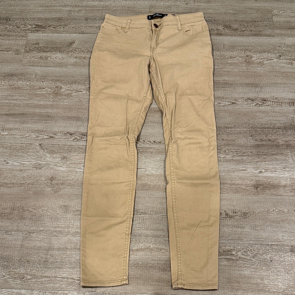 Hollister Tan Low-Rise Super Skinny Pants